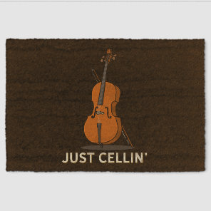 Just Cellin Cellist Performance Music Cello Fiber Doormat
