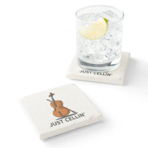 Just Cellin Cellist Performance Music Cello Stone Coaster