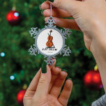 Just Cellin Cellist Performance Music Personalized Snowflake Pewter Christmas Ornament<br><div class="desc">This "Just Cellin" Christmas ornament makes a great gift for a cellist or as a treat for yourself for the times when you're just chilling or for any special occasion. Add a name or year of holiday by using our "Personalized" button above</div>