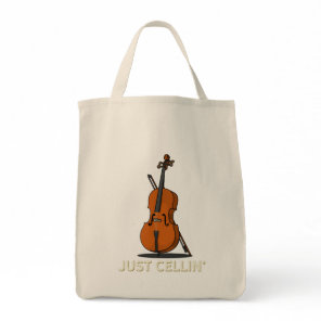 Just Cellin Cello Gag Novelty Tote Bag