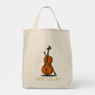 Just Cellin Cello Gag Novelty Tote Bag