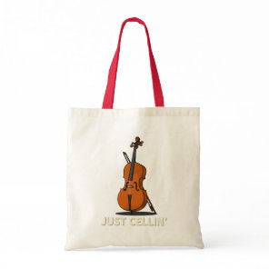 Just Cellin Cello Gag Novelty Tote Bag