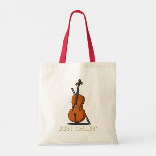 Just Cellin Cello Gag Novelty Tote Bag