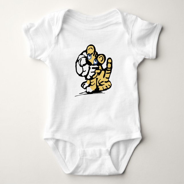 Just Checking Tiger Baby Bodysuit (Front)