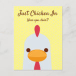Just Chicken In Funny Hello Postcard