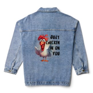 Just Chicken On You Denim Jacket