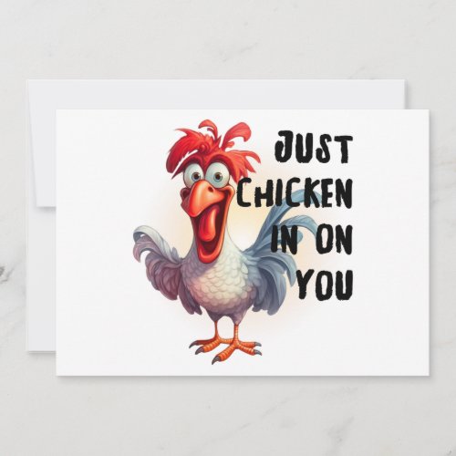 Just Chicken On You  Holiday Card