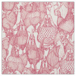 just chickens viva magenta pearl fabric