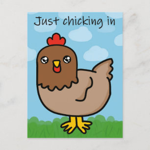 Just chicking in postcrossing postcard