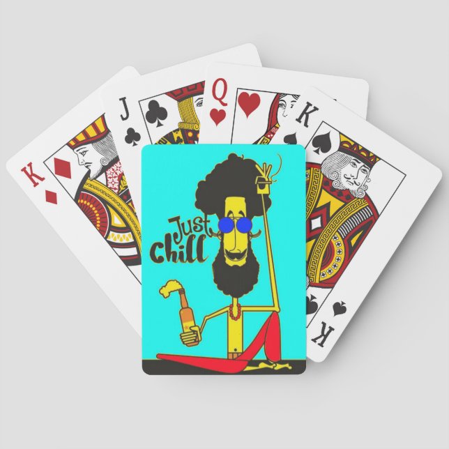 Just Chill Classic Playing Cards Design. (Back)