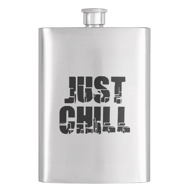 Just Chill Hip Flask (Front)