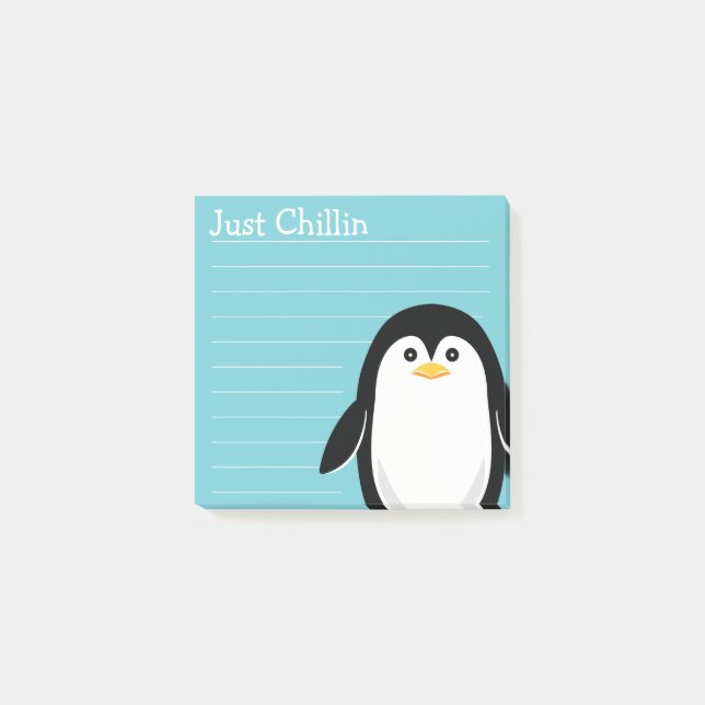 Just Chillin Baby Penguin Post-it Notes (Front)