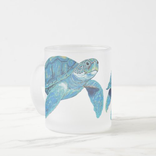 Just Chillin Frosted Glass Mug 10 oz