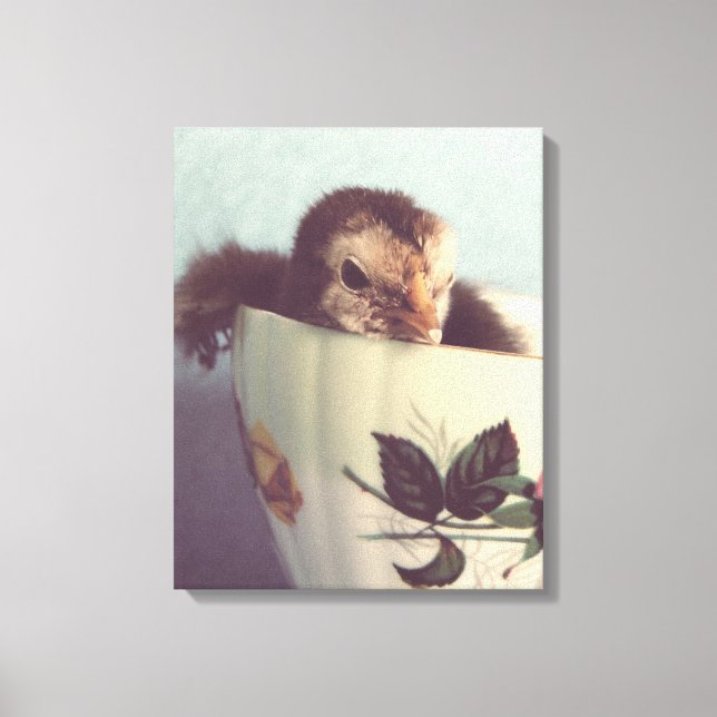 Just Chillin Here in This Teacup Canvas Print (Front)