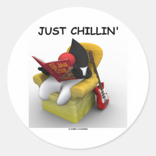 Just Chillin' (Java Duke Mascot Character) Classic Round Sticker