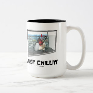 Just Chillin' (Java Duke Snorkeling Fish Tank) Two-Tone Coffee Mug