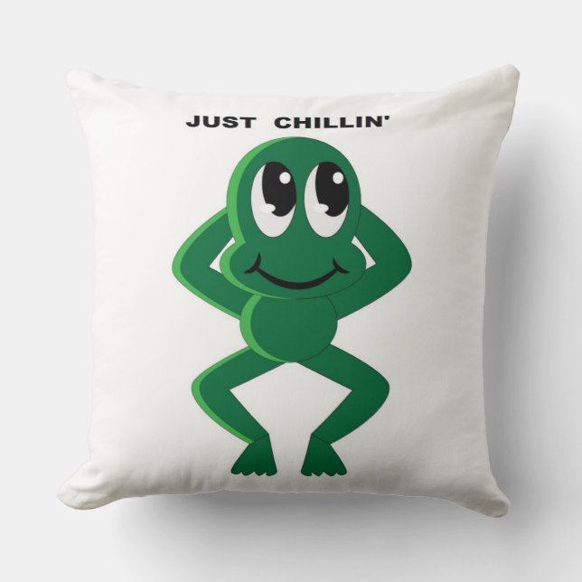 JUST CHILLIN' THROW PILLOW (Front)