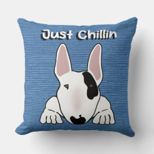 Just Chillin with your favorite dog Throw Pillow