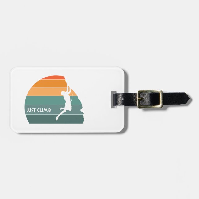 Just Climb Luggage Tag (Front Horizontal)