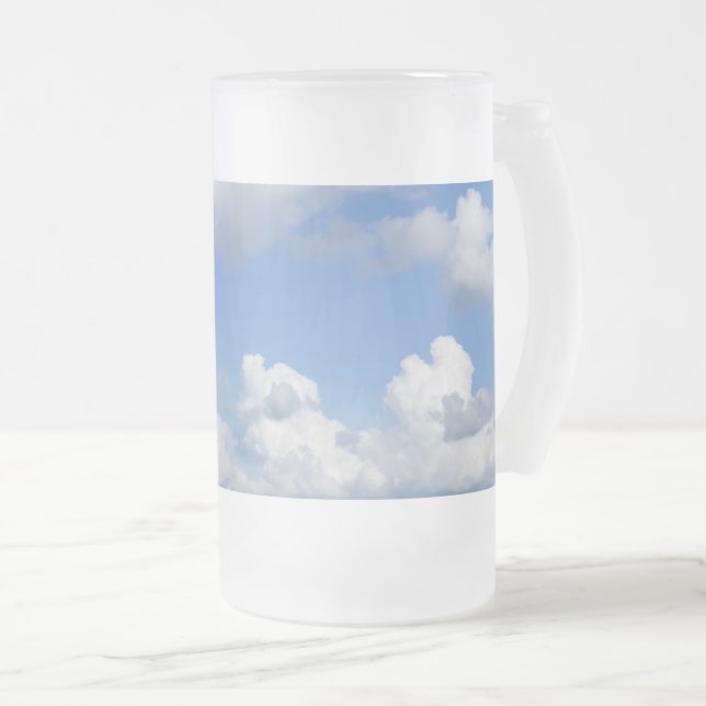 Just Clouds Frosted Mug (Front Right)