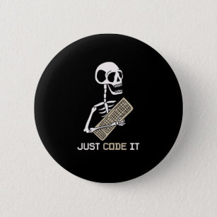 Just Code It Programmer Computer Encoder Gift Button