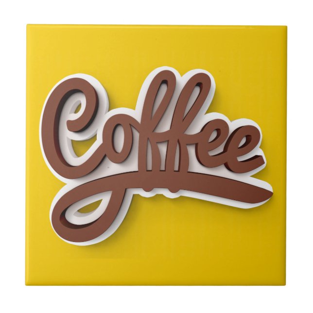 Just Coffee! ☕️ Ceramic Tile (Front)
