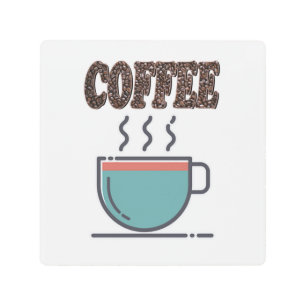 Just "Coffee" Cup Retro Wall Metal Art