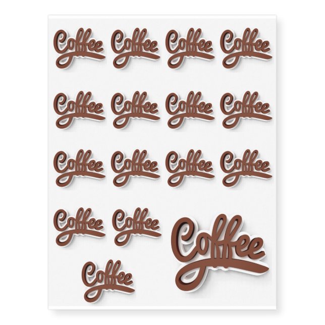 Just Coffee! ☕️ Temporary Tattoos (Front)