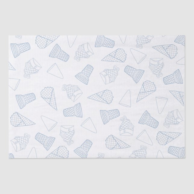 Just Cones Blue Tissue Paper (Front)