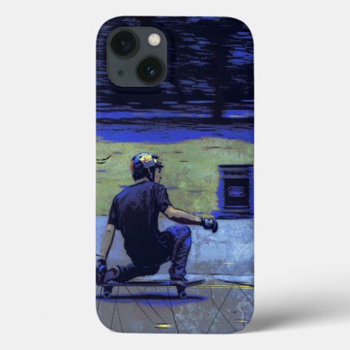 Just Cruisin  _  Skateboarder iPhone 13 Case