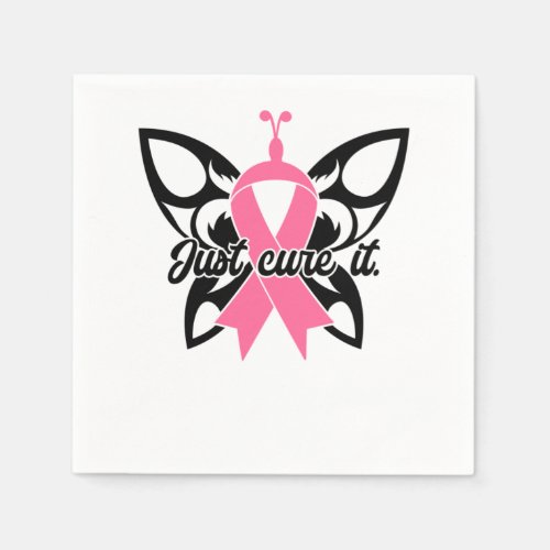 Just Cure It Breast Cancer Awareness Napkins