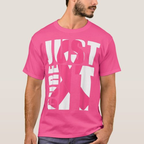 Just Cure It Breast Cancer Awareness s Pink Ribbo T_Shirt