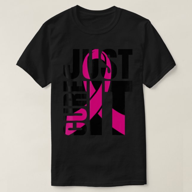 Just Cure It Breast Cancer Awareness Shirts Ribbon (Design Front)