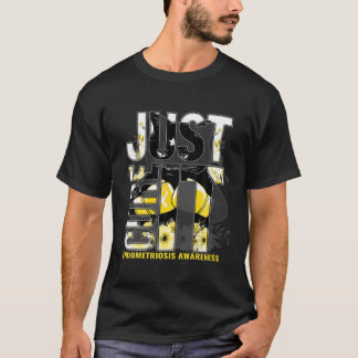 Just Cure It Endometriosis Awareness Yellow Cat T T-Shirt