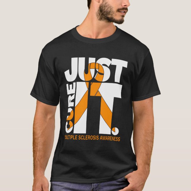 Just Cure Multiple Sclerosis Shirts Ribbon Long Sl (Front)