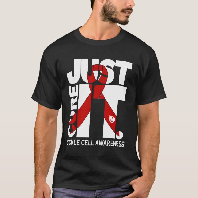 Just Cure Sickle Cell Awareness Ribbon Hoodie T-Shirt (Front)