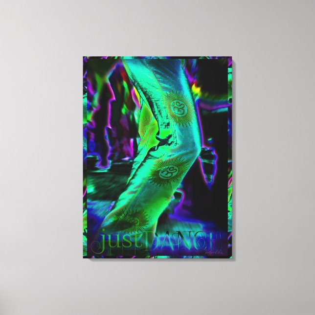 Just Dance Psychedelic  Colours Wrapped Canvas Print (Front)