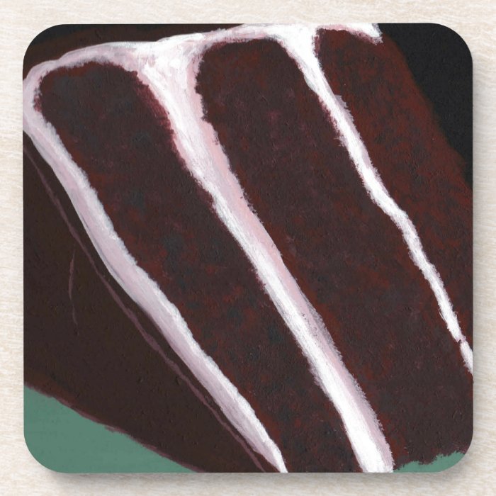 Just Dessert   Odd Abstract Cake Painting Coasters