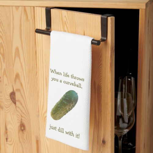 Just Dill With It Vegetable Funny Kitchen Towels