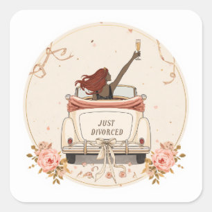 Just Divorced Bloom Floral Elegant Sticker