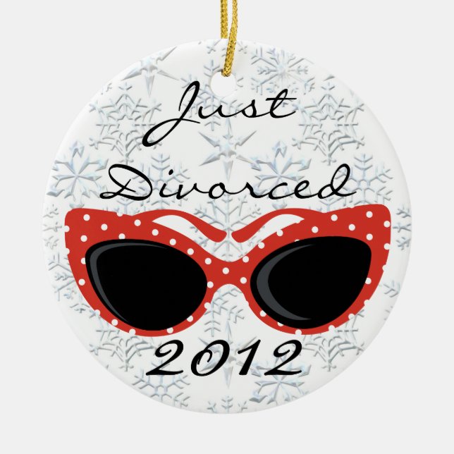 Just Divorced Christmas Ornament (Front)
