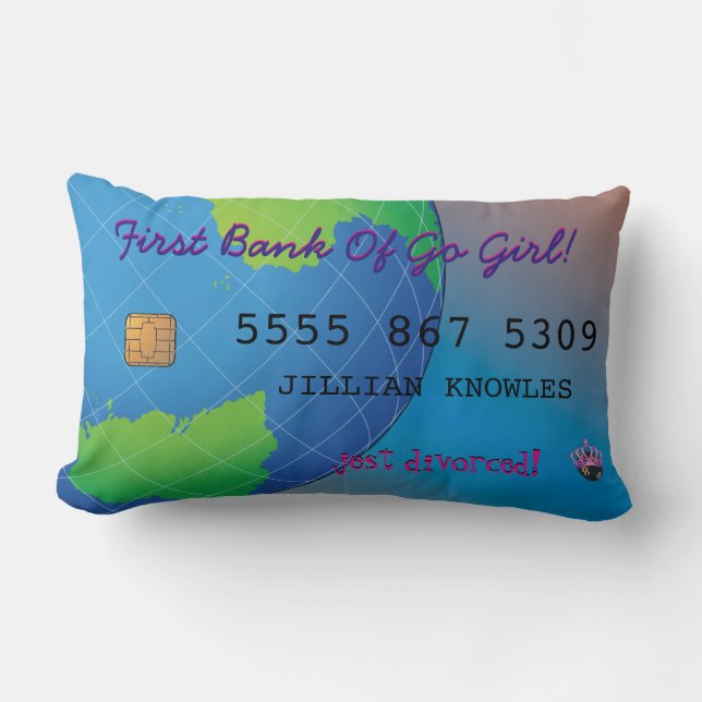 Just Divorced Funny Fab Female Joke Lumbar Pillow (Front)