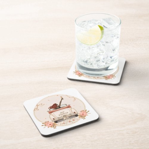 Just Divorced in Bloom Floral Elegant Coaster