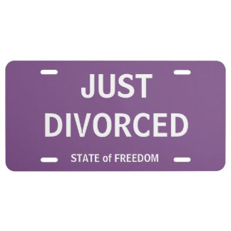 just divorced license plate