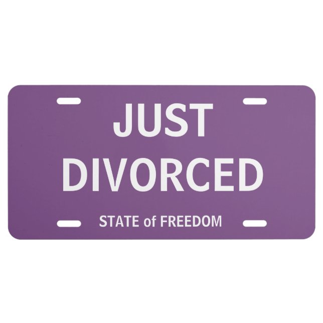 just divorced license plate (Front)