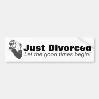 Just Divorced: Men Divorce Celebration Humor Bumper Sticker