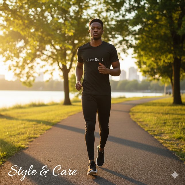 Just Do It Text Statement Customizable Dark T-Shirt (Just Do It Text Statement Customizable Dark T-Shirt)