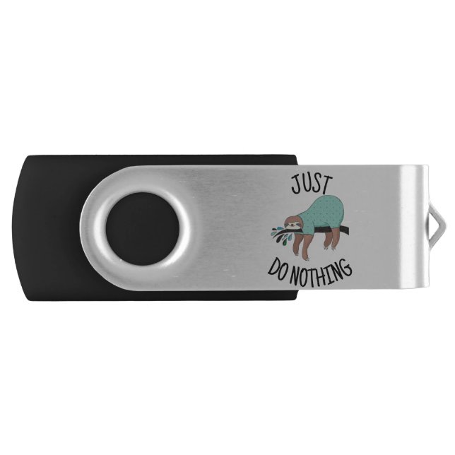 Just Do Nothing Sloth Flash Drive (Front)
