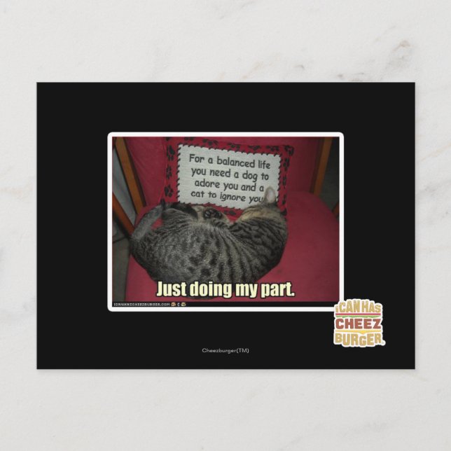 Just doing my part. postcard (Front)