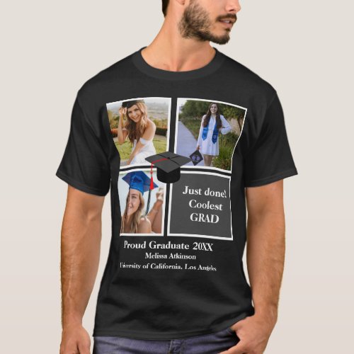 Just done Graduate 3 Photo Collage T_Shirt